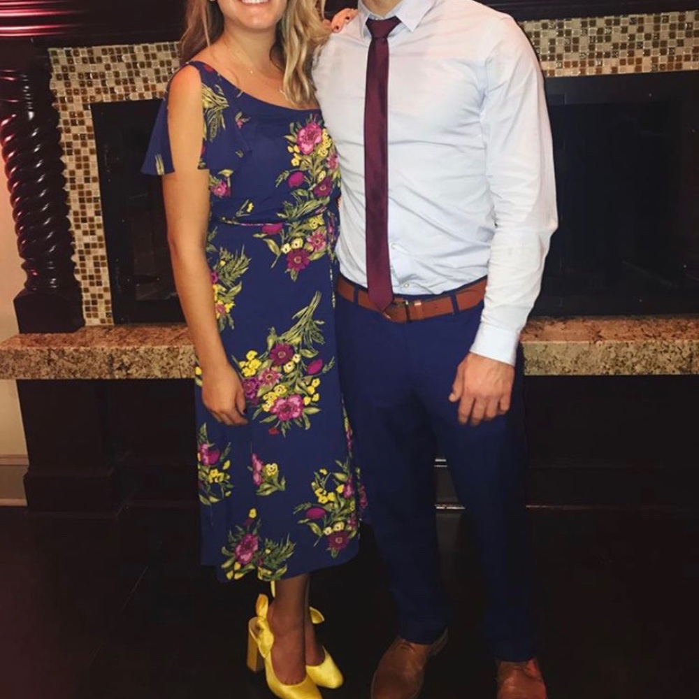 One shoulder midi dress